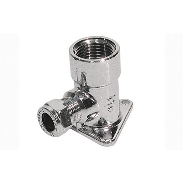 Gomito a 90 ° con Flangia Cromato Tiemm Ø 12 x 1/2 - 3