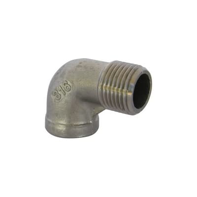 Gomito a 90 ° MF Acciaio INOX Ikaro 342 A092 a 03 - 2