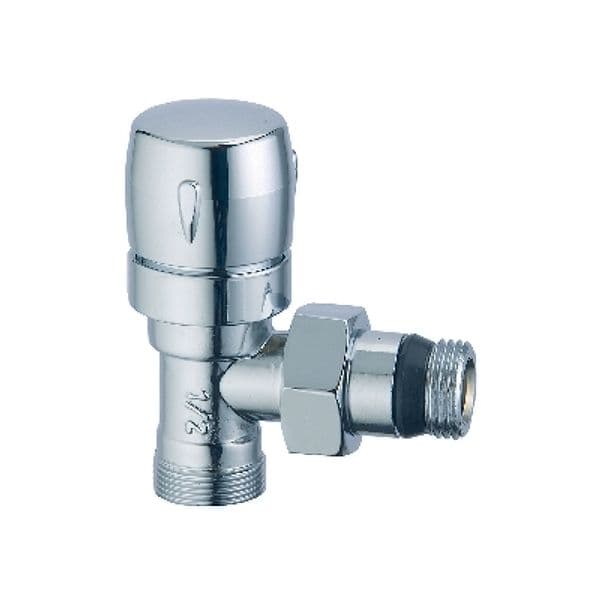 Valvola D'arredo a Squadra Termostatizzabile Cromo Lucido S.f 322 a 60CR 04 – Dh