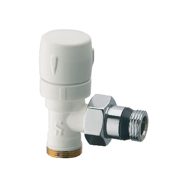 Valvola D'arredo a Squadra Termostatizzabile Bianco Cromo S.f 322 a 60BC 03 – Dh
