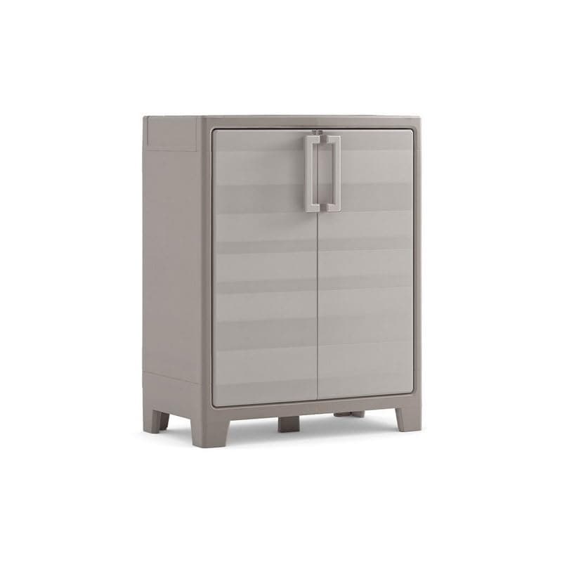 Armadio Basso da per Esterno Giardino in PVC Plastica Resina 2 Ante 80X44 – Keter