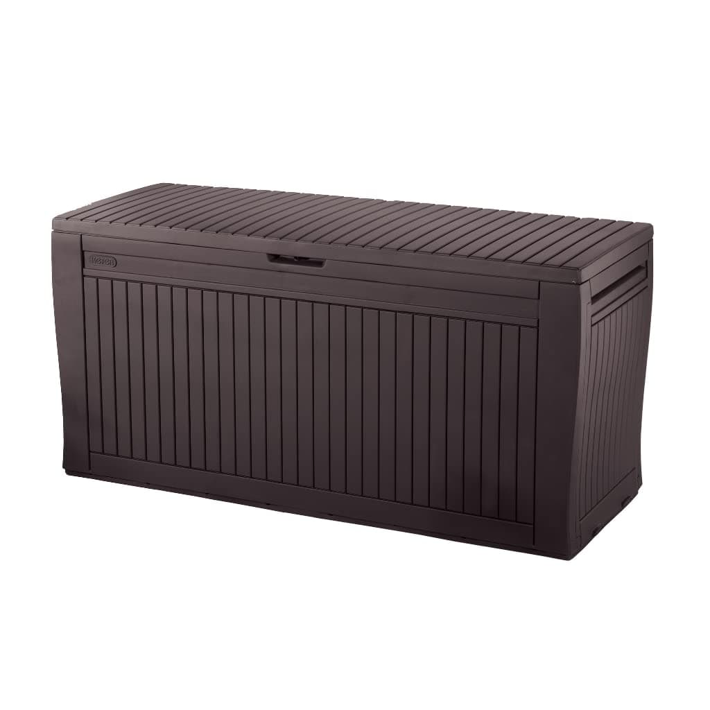Baule da Esterno in Resina con Ruote e Maniglie Colore Marrone 117X45X57 Cm – Keter