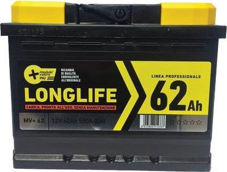 Batteria Auto Modulo Valore con Ah 62 Dx Spunto 550A 242 x 175 mm H 190 mm - 2