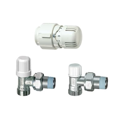 Kit Valvola + Detentore a Squadra + Testa Termostatica Far 321 a 1661 a 03 - 3