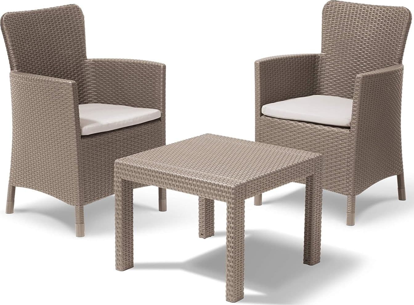 Set da Giardino 3 Pezzi in Rattan Sintetico con Cuscini Colore 3 Pezzi - 4