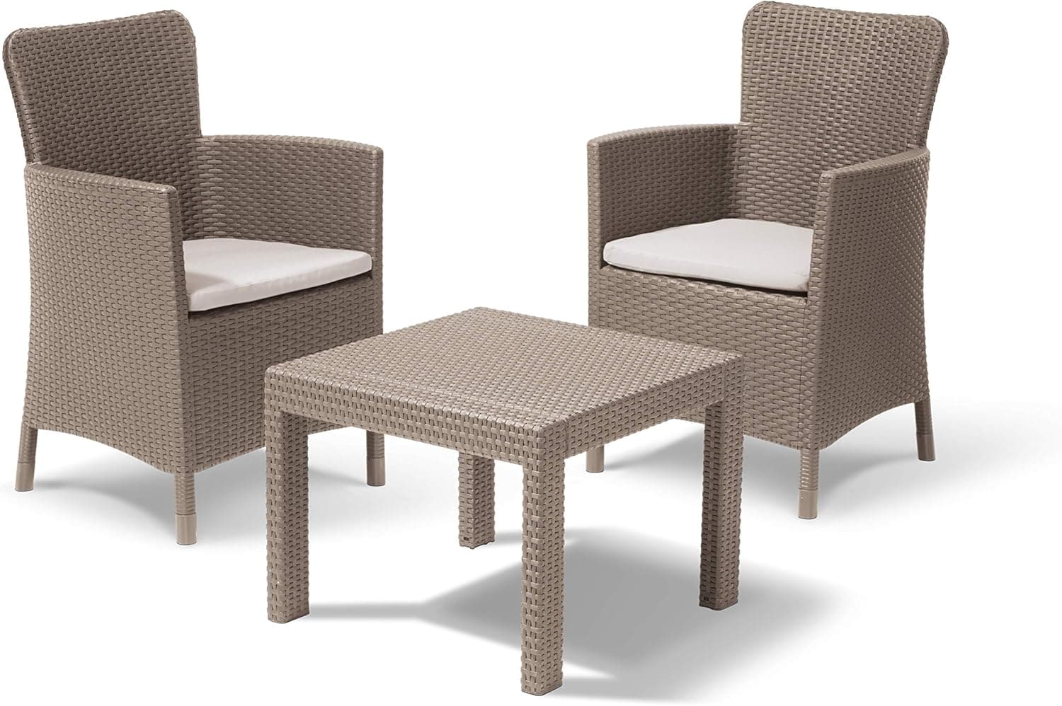 Set da Giardino 3 Pezzi in Rattan Sintetico con Cuscini Colore 3 Pezzi - 4