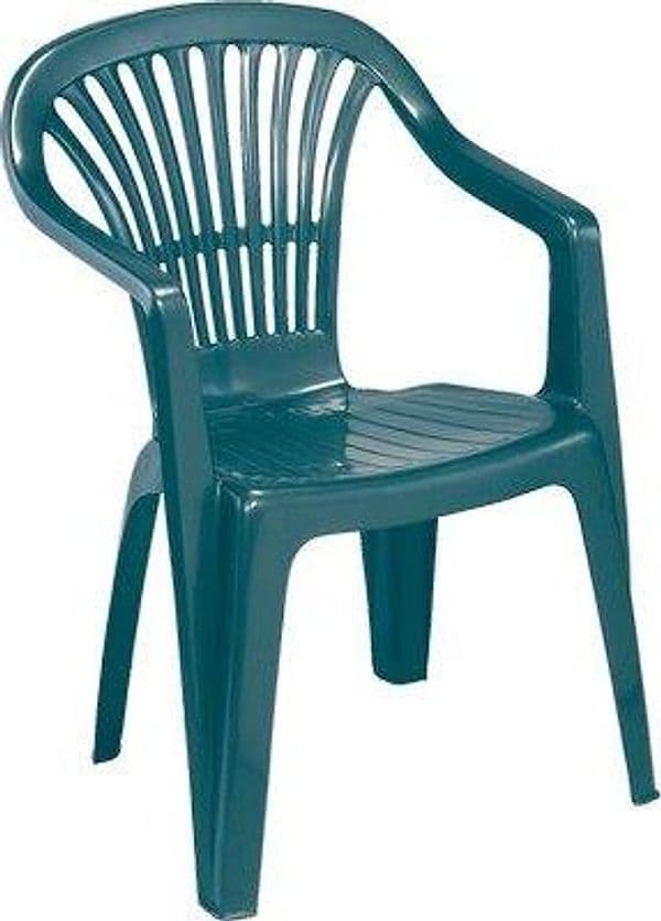 Sedia Scilla con Braccioli Progarden Pp Verde Cm 54X53 H.cm 80