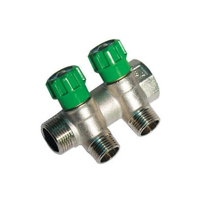 Collettore Lineare con Rubinetti D'arresto 2 Derivazioni Impex Dh - 3