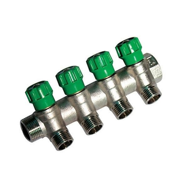 Collettore Lineare con Rubinetti D'arresto 4 Derivazioni Impex Dh - 3