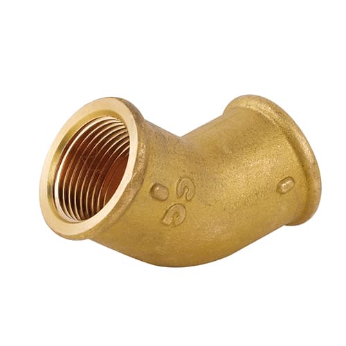 Gomito 45 ° FF in Ottone Giallo Caval 319 C057 a 05 - 2