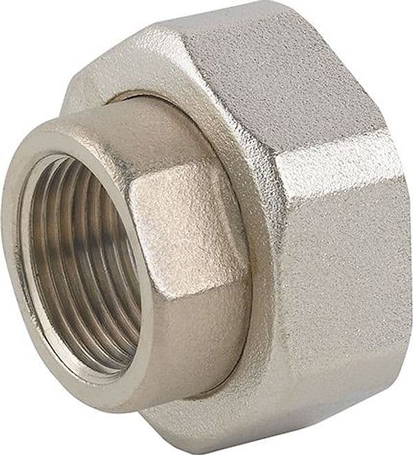 Raccordo in 2 Pezzi FF per Pompa in Ottone Nichelato Caval 1/2 x 11 x 4 - 3