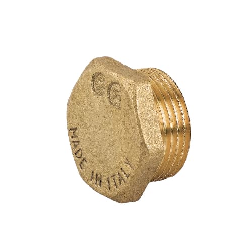 Tappo Maschio con Esagono in Ottone Giallo Caval 319 C020 a 03 - 2