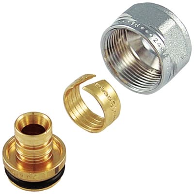Adattatore Cromo per Tubo Multistrato Tiemm 16 x 2 - 3