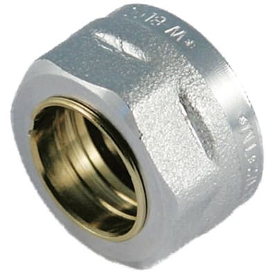 Dado Cromato con Ogiva e Guarnizione per Tubo Rame Tiemm ½ x 14 - 3