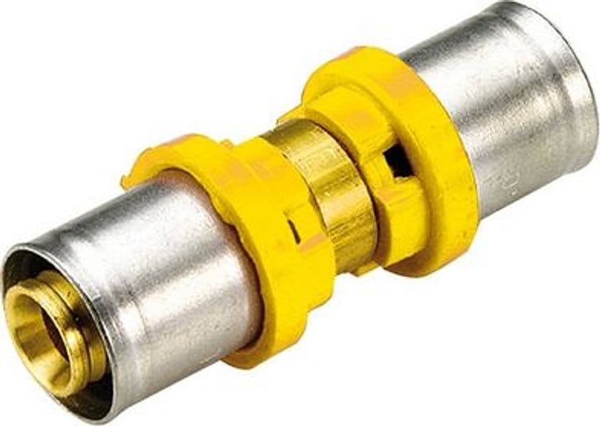 Raccordo per Multistrato Gas Diritto Doppio Ridotto Tiemm 20 x 16 - 2