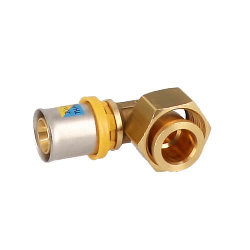 Angolo Dado Girevole e Sede Piana con Guarnizione Pressare Gf ¾ x 20 - 3