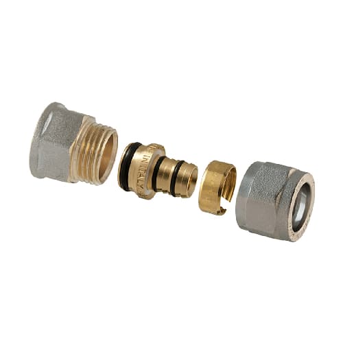 Raccordo Diritto Femmina a Compressione P Multistrato Tdmb ½ x ½ 16 (2,00) - 2
