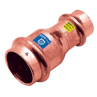 Manicotto di Riduzione FF in Rame a Pressare Acqua Gas Frabo Ø 54 x 42 - 2