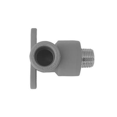 Gomito Filettato Maschio con Staffe in Polipropilene Dh 1/2 x Ø 20 - 3