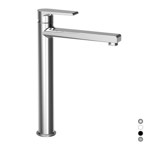 Rubinetto Miscelatore Monocomando Lavabo Alto Linea Maria Nichel Spazzolato - 3