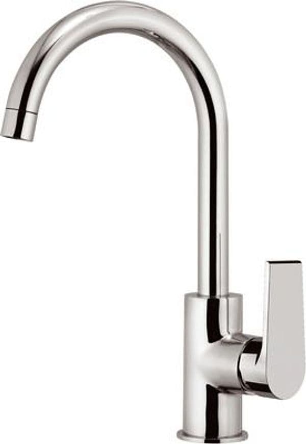 Rubinetto Miscelatore Monocomando Lavello Bocca Alta Artic Maria Cromo - 3