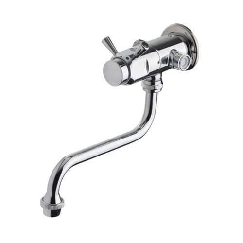 Rubinetto Miscelatore a Muro Temporizzato con Canna Girevole Mcm - 2