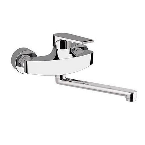 Rubinetto Miscelatore Monocomando Lavello a Muro Linea Artic Maria Cromo - 2
