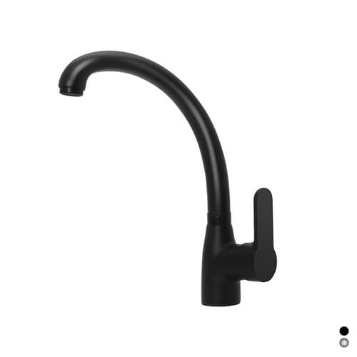 Rubinetto Miscelatore Monocomando Lavello Bocca Alta Serie Paco Dh Cromo - 2