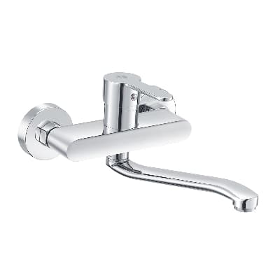 Rubinetto Miscelatore Monocomando Lavello a Muro Serie Iole Dh Cromo - 3