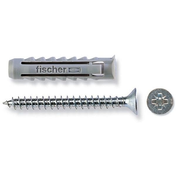 Tassello in Nylon con Vite Truciolare Fisch 6 100 Pezzi – Fischer