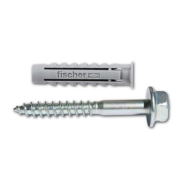 Tassello Nylon con Vite Testa Flangiata Fisch Ø 8 100 Pezzi – Fischer