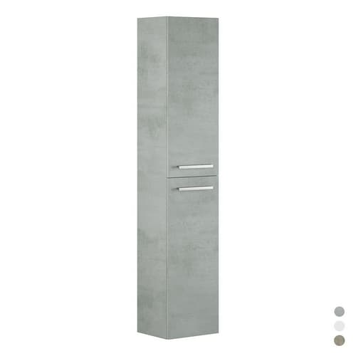 Colonna Bagno Sospesa Athena 2 Aperture (da Dh 150 cm x 30 x 25 Cemento - 3