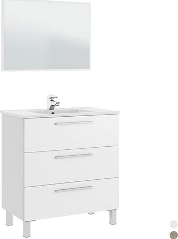 Mobile Arredo Bagno Athena 3 Cassetti (da Dh 86 cm x 80 x 45 Rovere Alaska – Dianhydro