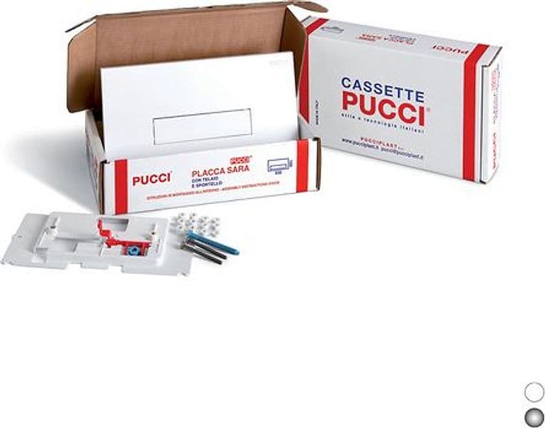 Kit Placca Sara Sp 12 mm per Cassette Pucci dal 1992 al 2010 Cromo - 3