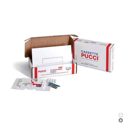 Kit Placca Sara Sp 12 mm per Cassette Pucci dal 1992 al 2010 Cromo - 3
