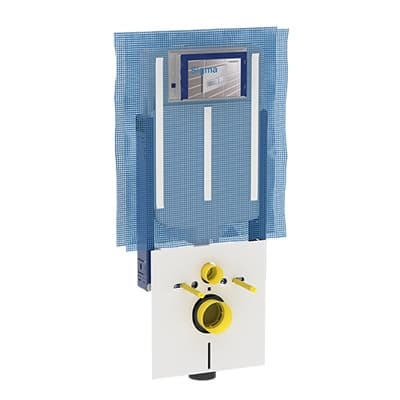 Cassetta Incasso con Staffa Combifix SIGMA8 per WC Sospeso Geberit 6 a 3 L - 2