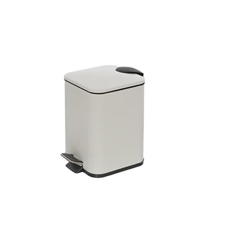 Pattumiera Quadrata 3 L in Acciaio con Pedale Colore Bianco 16 x 16 x 25 cm - 3