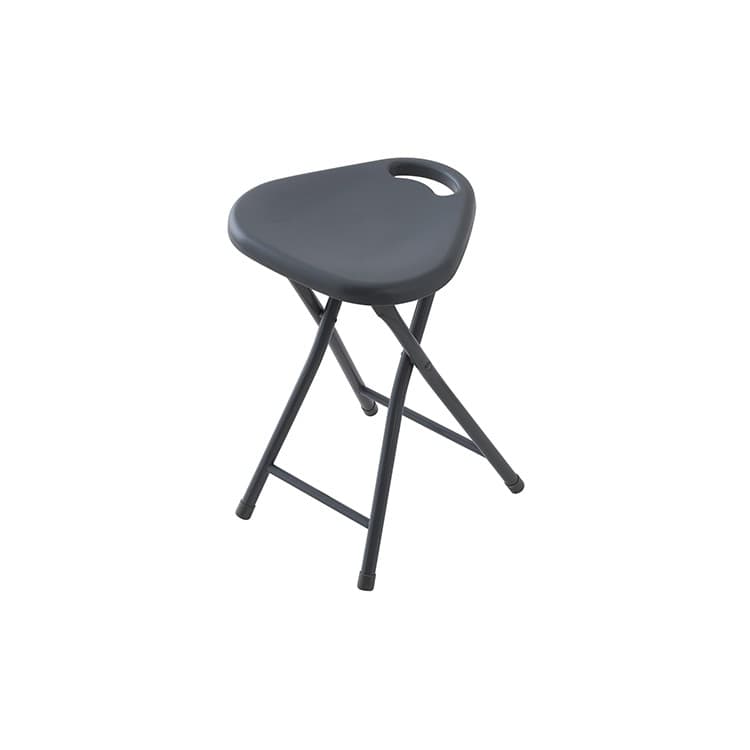 Sgabello Pieghevole con Seduta in ABS e Gambe in Acciaio Grigio - 3