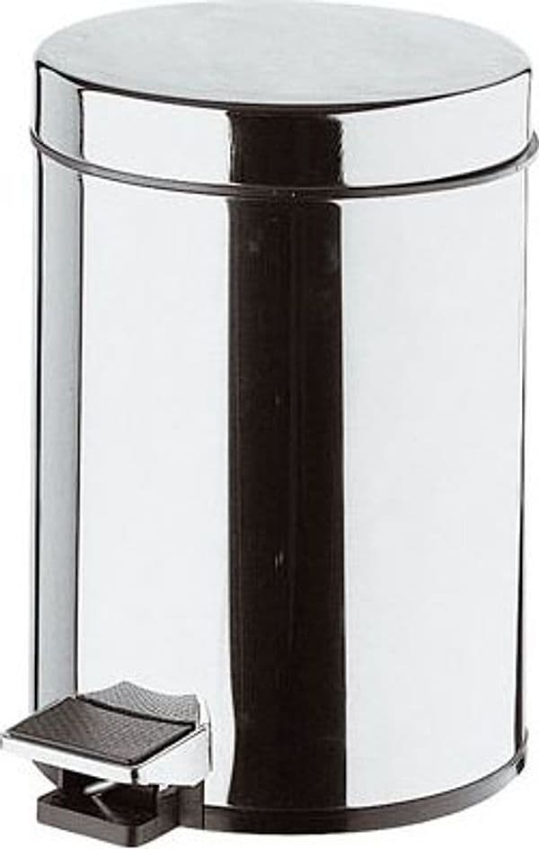 Pattumiera per Toilette Cilindrica con Apertura a Pedale 5 L Lux Remer - 2
