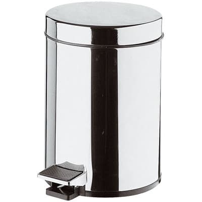 Pattumiera per Toilette Cilindrica con Apertura a Pedale 5 L Lux Remer - 2