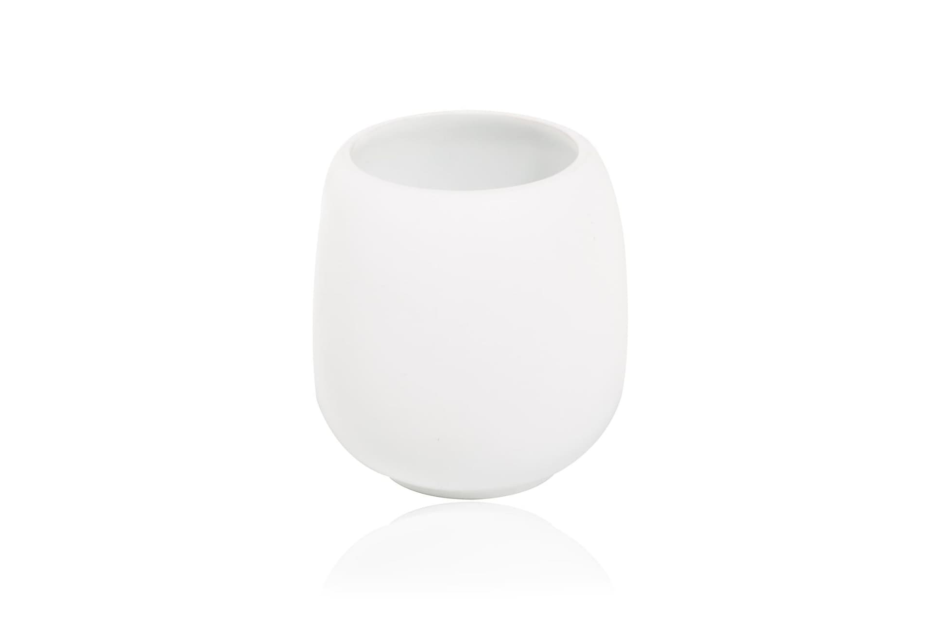 Porta Spazzolini Afra Metaf Bianco Opaco Ø 10 x H 11,5 cm – Metaform