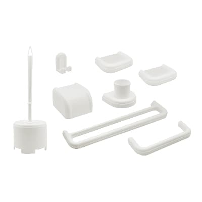 Set Bagno 8 Pezzi Serie Imma Modello New Dh Bianco - 3