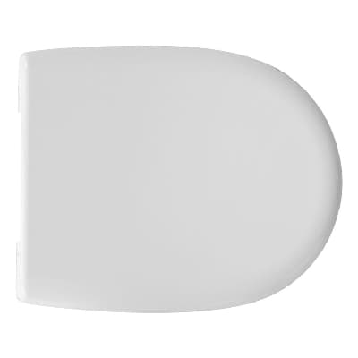 Sedile WC Termoindurente Mod D018 Doppia Cerniera Forma 7 Dh Bianco - 3