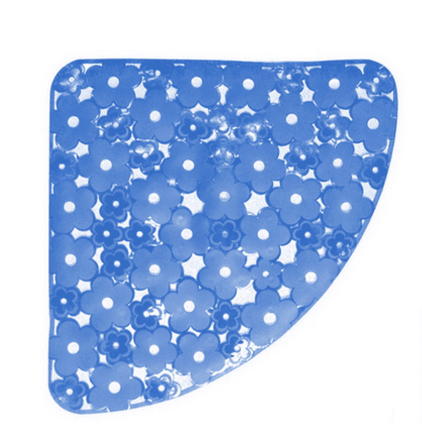 Tappeto Antiscivolo per Doccia Angolo Mod Margherita 59 cm x 59 Blu - 3