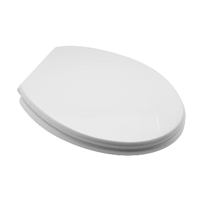 Sedile WC Universale in Legno Cw Bianco Cerniere a Passanti - 3