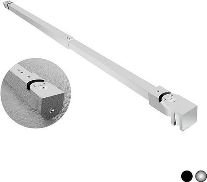 Braccio per Walk in Quadro Telescopico 2 Teste Dhimp 70 cm a 100 Cromo - 3