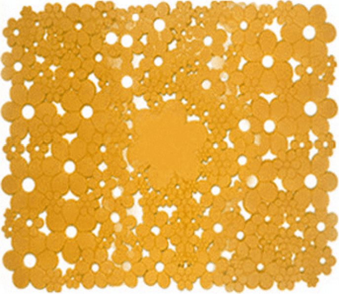 Tappeto Antiscivolo Mod Flowers 53 cm x 53 Dh Arancio – Dianhydro