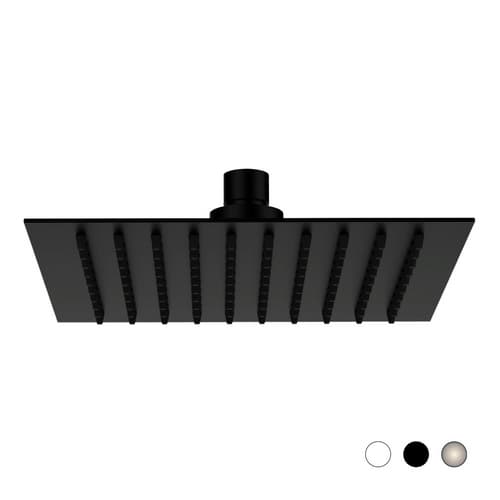 Soffione Doccia Slim Quadro Nero Opaco 30 cm x 30 Remer - 3