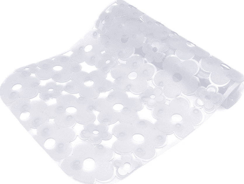 Tappeto Antiscivolo per Vasca Mod Margherita 72 cm x 36 Dh Cristallo - 3