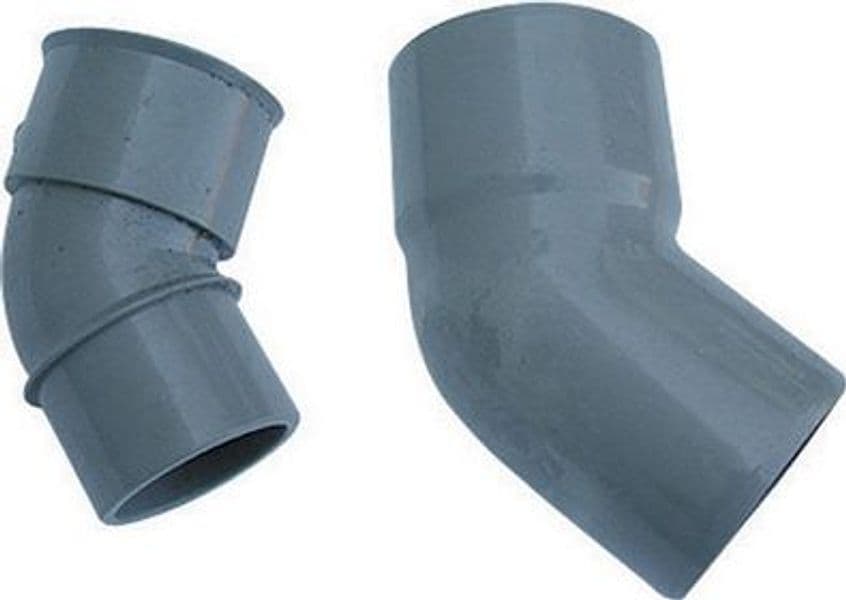 Curva 45 ° MF PVC Grigio Ø 40 Senza - 3